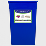 23 Gallon Slim Jim Recycling Container With Label - My Green Purpose