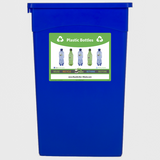 23 Gallon Slim Jim Recycling Container With Label - My Green Purpose