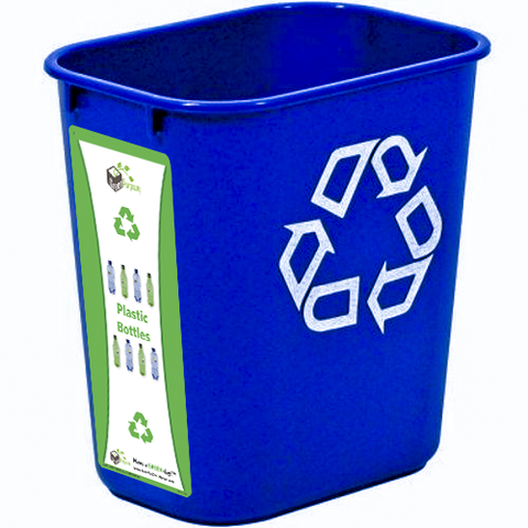 7 Gallon Deskside Recycling Container With Label - My Green Purpose