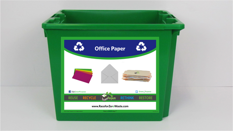 Office Paper Curbside Recycling Tote - My Green Purpose