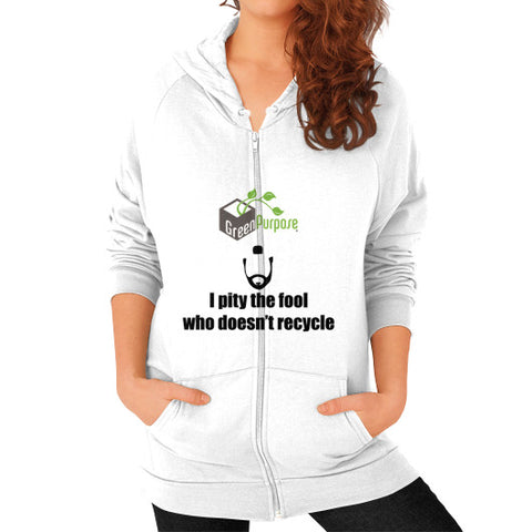 Zip Hoodie (on woman) - My Green Purpose